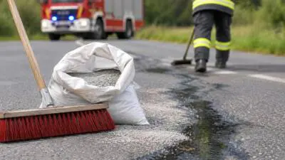 Feuerwehr Leopoldsdorf birgt Pkw mit gebrochener Radaufhängung