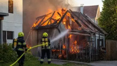 Großbrand auf landwirtschaftlichem Anwesen in Trofaiach