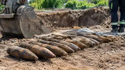 Neudörfl: Bauarbeiten legen 28 Flak-Sprengköpfe frei