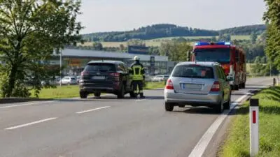 Unfall auf B69: Alarm wegen eingeklemmter Person