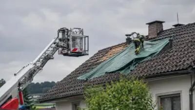 Unwetter beschädigt Gebäude in Kematen an der Krems