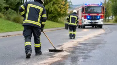 Defekt an Lkw-Kran verursacht Ölaustritt in St. Johann