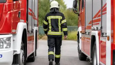 Feuerwehr bringt Patienten in Wiener Neudorf per Drehleiter zu Boden