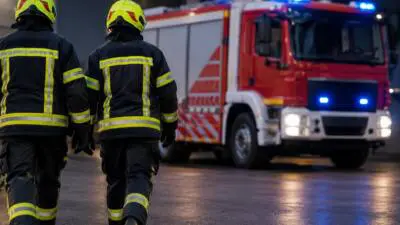 Feuerwehr Haid öffnet Tür mit Halligan-Tool