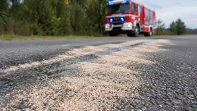 Feuerwehr Langegg wegen Ölspur nach Obergoggitsch gerufen