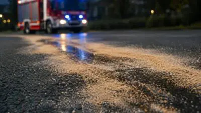 Feuerwehr Maishofen entfernt Ölspur bis zur Gerlingerbrücke