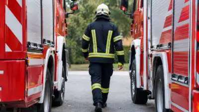 Feuerwehr richtet Pferd mit Rettungsset in Preding wieder auf