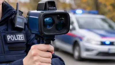KI-generiertes Bild: Lkw-Lenker auf der L204 mit 98 statt erlaubten 50 km/h gemessen