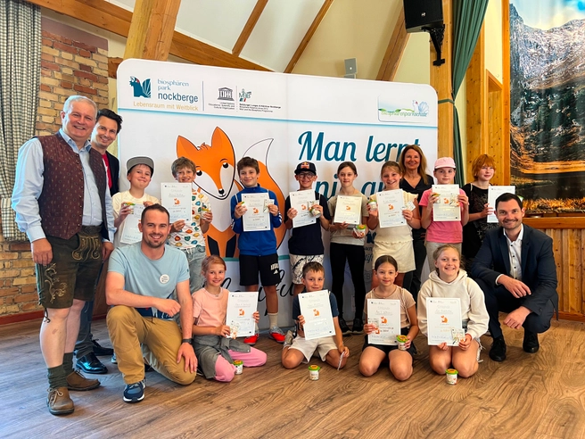 Biosphärenpark Nockberge zeichnet zwölf Partnerschulen mit Gold- und Silberdiplomen aus