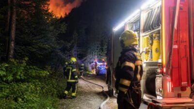 Waldbrand in Gutenstein: 60 Feuerwehrleute im Einsatz nach Pilot-Meldung