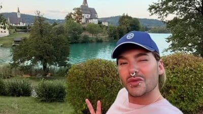 Bill Kaulitz von Tokio Hotel am Wörtherseee.