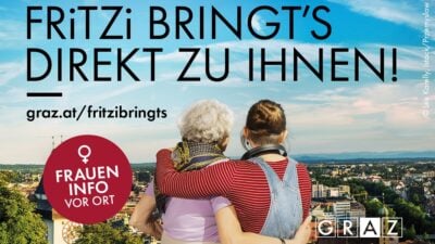 Lastenrad FRiTZi informiert Frauen in Graz
