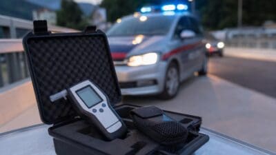 Alkolenker in Landeck fährt auf Gehsteig