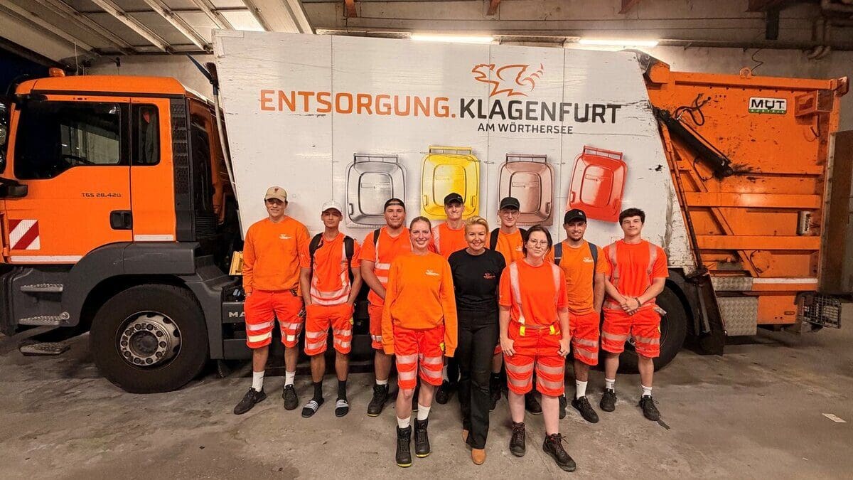 Zwei Frauen erstmals im Praktikum bei Klagenfurter Müllabfuhr