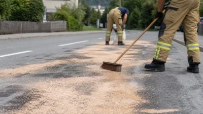 Dieselspur über mehrere Kilometer in Fügen beseitigt