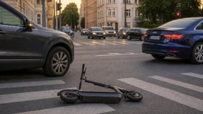 E-Scooter kollidiert an der Ketzergasse mit Pkw