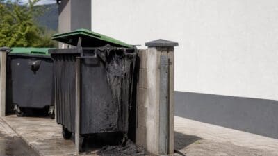 Feuerwehr löscht Müllcontainerbrand in Strass im Zillertal