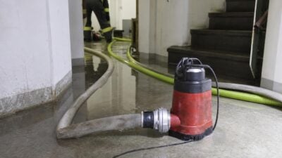 Feuerwehr pumpt Wasser aus Kellerräumen in Hermagor