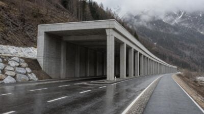 Haslachgalerie in Kals schützt L 26 vor Lawinen