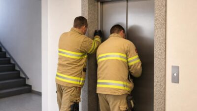 Kind aus defektem Aufzug befreit