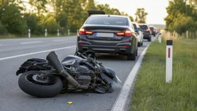 Motorradlenker in Linz prallt auf Pkw-Heck und wird schwer verletzt