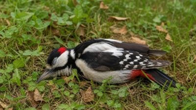 Offensichtlich erschossener Specht im Bezirk Ried gefunden