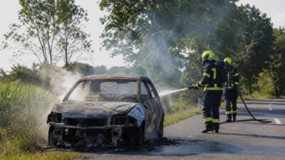PKW brennt auf L190 in Lochau aus