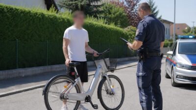 Polizei hält Radfahrer mit gestohlenem Leihfahrrad in Traisen an