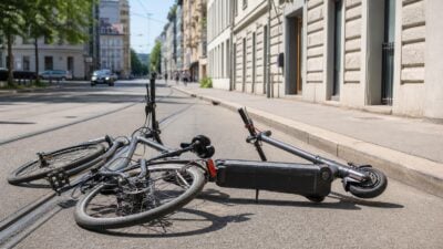 Radfahrer bei E-Scooter-Kollision in Graz leicht verletzt