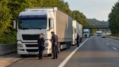 Schwerverkehrskontrollen auf A8 bei Kematen: Vier Kennzeichen abgenommen
