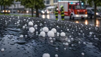 Superzelle bringt Wien bis zu drei Zentimeter Hagel
