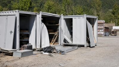 Unbekannte brechen vier Baucontainer in Brixlegg auf