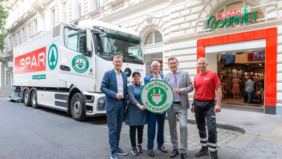 SPAR fordert mehr Netzkapazität für E-Lkw in St. Pölten
