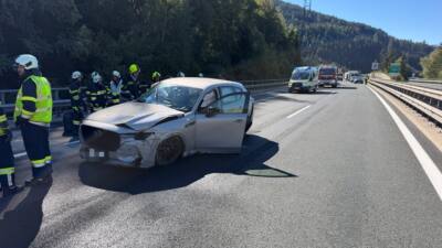 Bezirk Spittal an der Drau: Zwei Verletzte bei Unfall auf der A10 Tauernautobahn