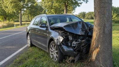 17-Jährige prallt in Oftering mit Pkw gegen Baum