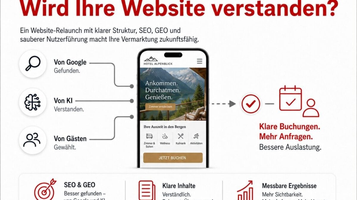 Hotel Alpenland in Obergurgl optimiert Website für KI-Agenten