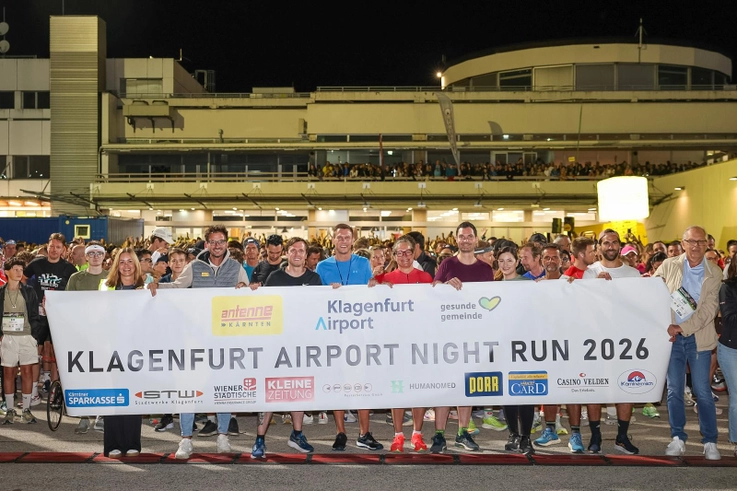 Rund 1.600 Menschen beim Airport Night Run in Klagenfurt