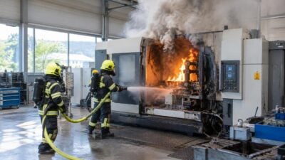 Brand in Produktionsmaschine in Kremsmünster gelöscht