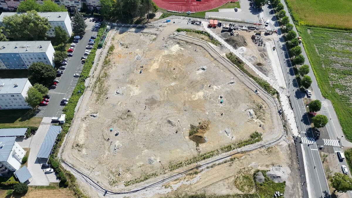 Baugrubenaushub für Hallenbad startet in Klagenfurt