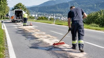Dieselspur in Spittal an der Drau entfernt