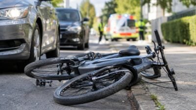 E-Bike-Fahrer prallt in Wolfsberg gegen Fahrradständer