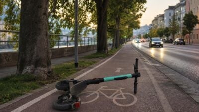 E-Scooter-Fahrerin am Innrain in Innsbruck schwer verletzt