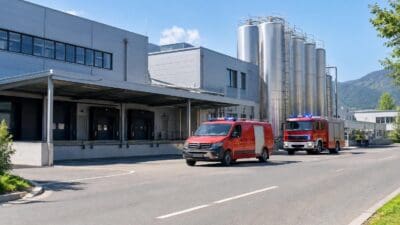 Fehlalarm bei Pinzgau Milch ruft Feuerwehr Maishofen