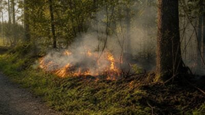 Flächenbrand in Buch vermutlich durch Auspuffhitze ausgelöst
