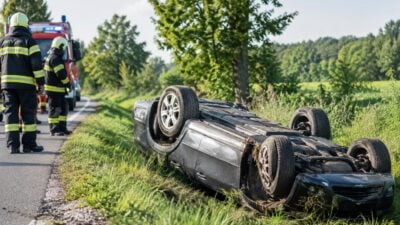 Geländefahrzeug überschlägt sich in Puchegg, 44-Jähriger verletzt