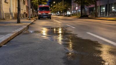 Gemeldete Ölspur in Bad Ischl entpuppt sich als Wasserflecken