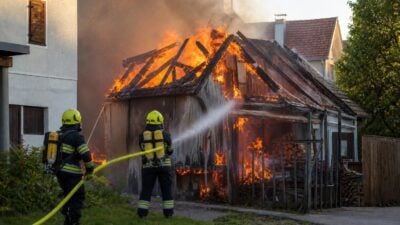 Großbrand auf landwirtschaftlichem Anwesen in Trofaiach