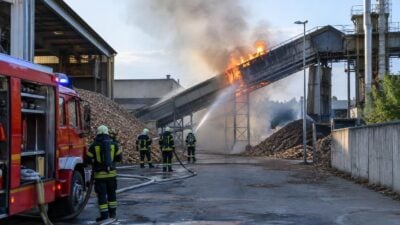Großeinsatz bei Kaindl: Brand in Salzburger Industriewerk