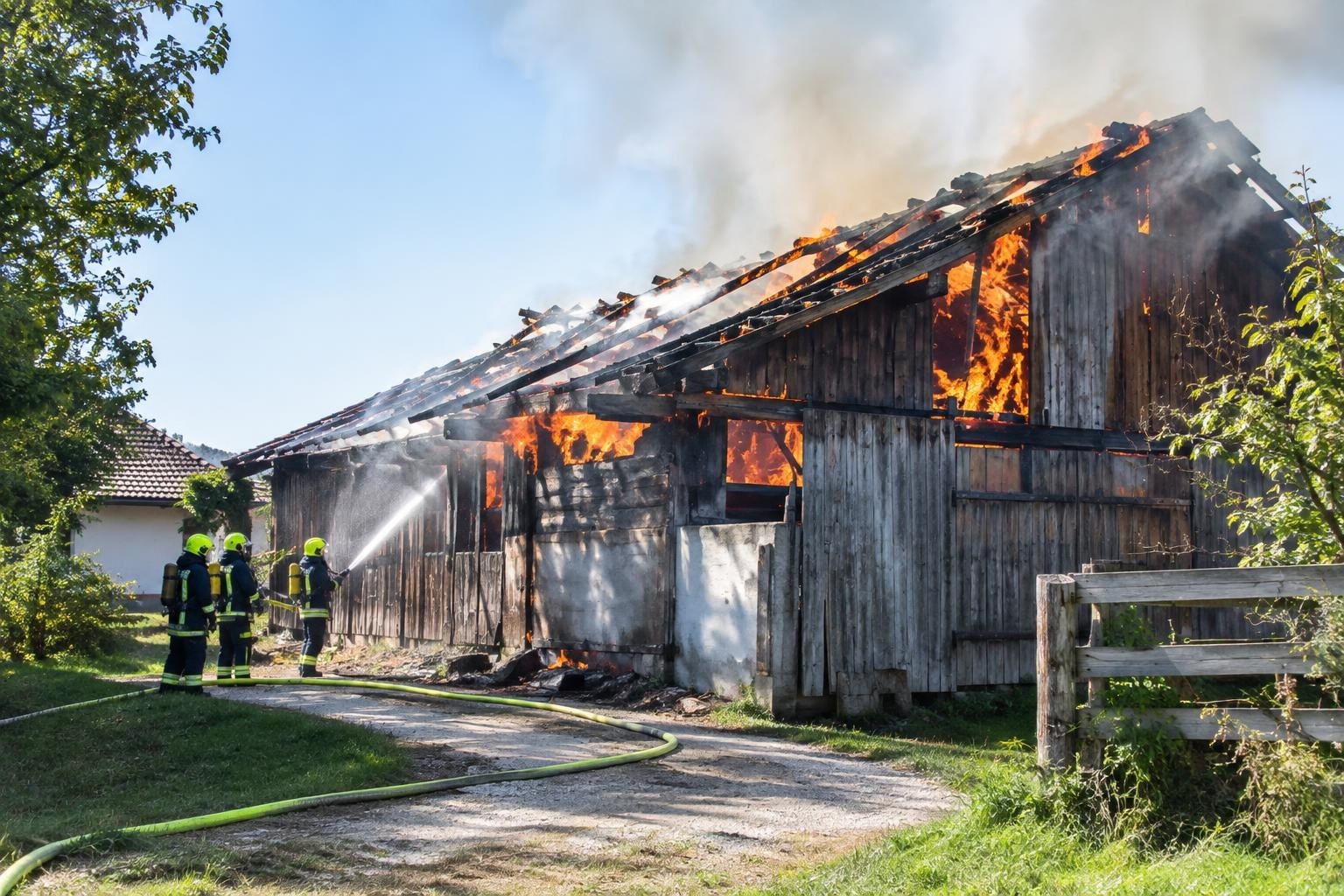 Halogenstrahler löste mit an Sicherheit grenzender Wahrscheinlichkeit Scheunenbrand in Karres aus