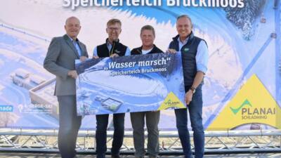 Speicherteich Bruckmoos auf der Planai fasst 200.000 Kubikmeter